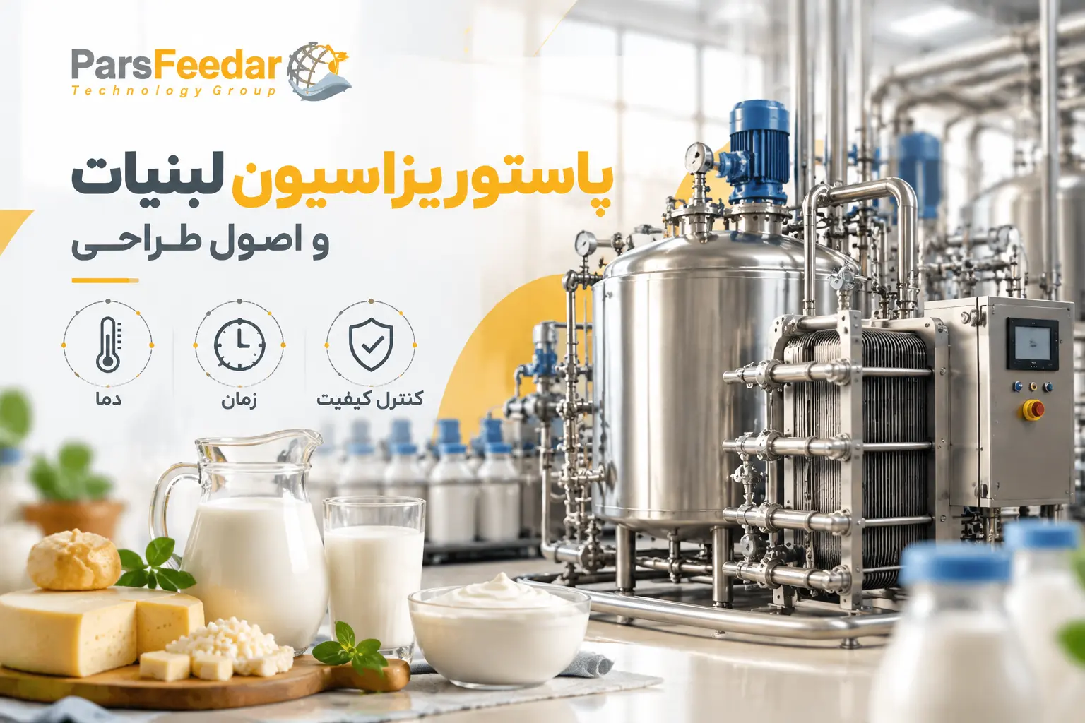 پاستوریزاسیون لبنیات و اصول طراحی